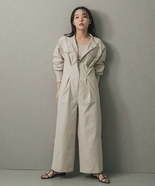 SENSE OF PLACE by URBAN RESEARCH / センスオブプレイス バイ アーバンリサーチ ワンピース | ノーカラーウエストタックジャンプスーツ | 詳細14