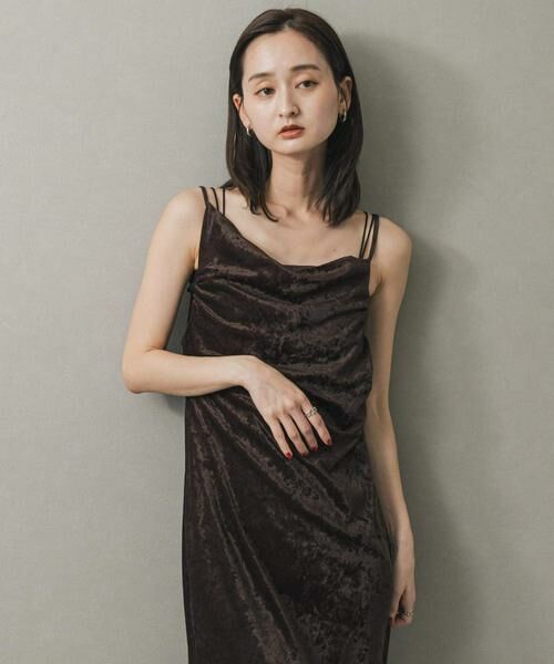 SENSE OF PLACE by URBAN RESEARCH / センスオブプレイス バイ アーバンリサーチ ワンピース | シアーベロアドレープキャミワンピ | 詳細5