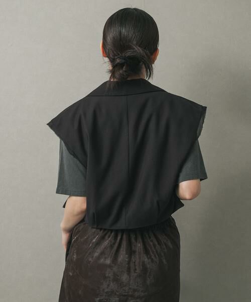 セール】 テーラードクロップドジレ （ベスト）｜SENSE OF PLACE