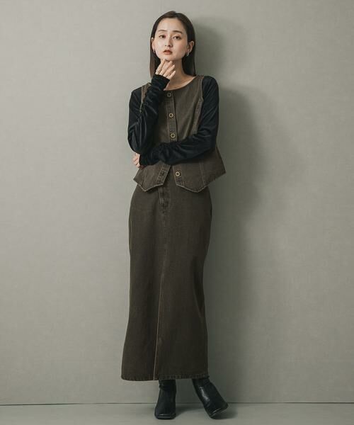 SENSE OF PLACE by URBAN RESEARCH / センスオブプレイス バイ アーバンリサーチ ベスト | デニムコンパクトジレ | 詳細3