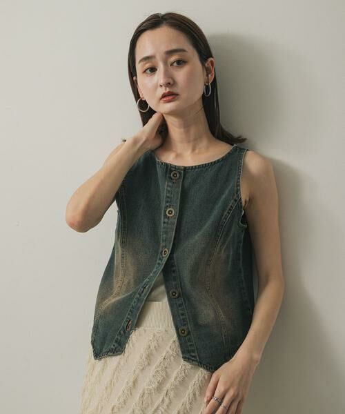 SENSE OF PLACE by URBAN RESEARCH / センスオブプレイス バイ アーバンリサーチ ベスト | デニムコンパクトジレ | 詳細9