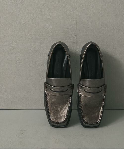 SENSE OF PLACE by URBAN RESEARCH / センスオブプレイス バイ アーバンリサーチ フラットシューズ | メタリックギャザーローファー | 詳細1