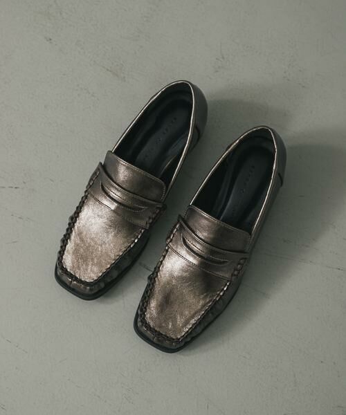 SENSE OF PLACE by URBAN RESEARCH / センスオブプレイス バイ アーバンリサーチ フラットシューズ | メタリックギャザーローファー | 詳細2