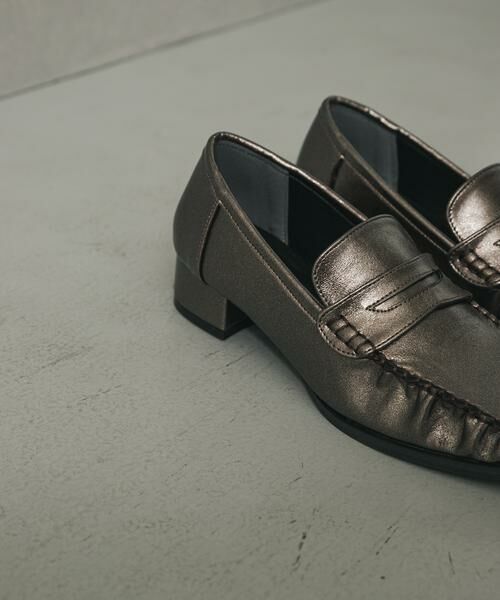 SENSE OF PLACE by URBAN RESEARCH / センスオブプレイス バイ アーバンリサーチ フラットシューズ | メタリックギャザーローファー | 詳細3