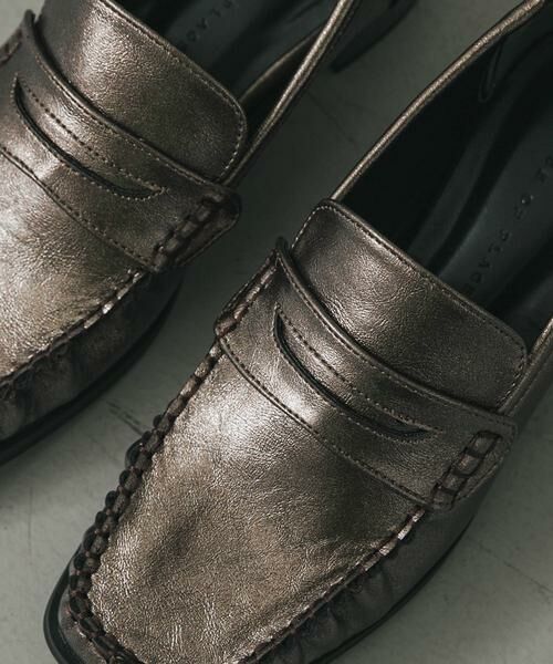 SENSE OF PLACE by URBAN RESEARCH / センスオブプレイス バイ アーバンリサーチ フラットシューズ | メタリックギャザーローファー | 詳細4