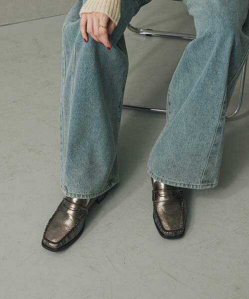 SENSE OF PLACE by URBAN RESEARCH / センスオブプレイス バイ アーバンリサーチ フラットシューズ | メタリックギャザーローファー | 詳細5
