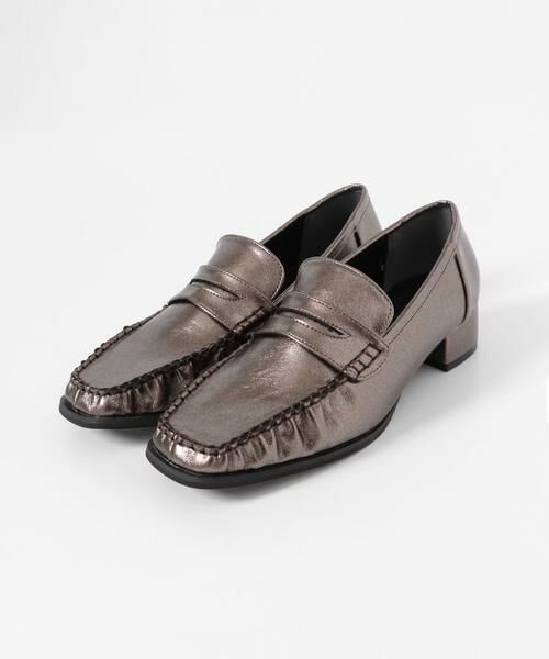 SENSE OF PLACE by URBAN RESEARCH / センスオブプレイス バイ アーバンリサーチ フラットシューズ | メタリックギャザーローファー | 詳細9