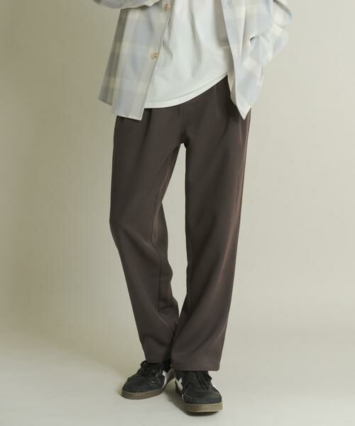SENSE OF PLACE by URBAN RESEARCH / センスオブプレイス バイ アーバンリサーチ その他パンツ | ウールライクダブルタックテーパードパンツ(チャコールグレー)