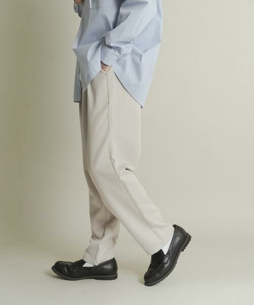 SENSE OF PLACE by URBAN RESEARCH / センスオブプレイス バイ アーバンリサーチ その他パンツ | ウールライクダブルタックテーパードパンツ(ライトベージュ)