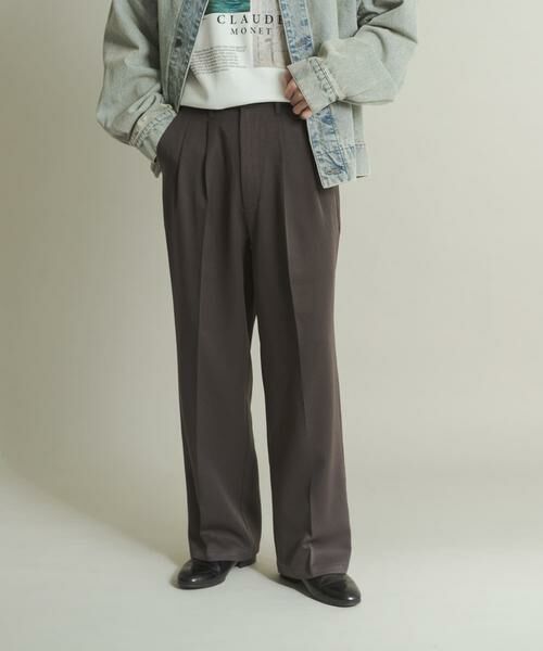 SENSE OF PLACE by URBAN RESEARCH / センスオブプレイス バイ アーバンリサーチ その他パンツ | ウールライクダブルタックワイドパンツ | 詳細25