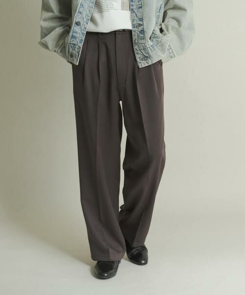SENSE OF PLACE by URBAN RESEARCH / センスオブプレイス バイ アーバンリサーチ その他パンツ | ウールライクダブルタックワイドパンツ | 詳細26