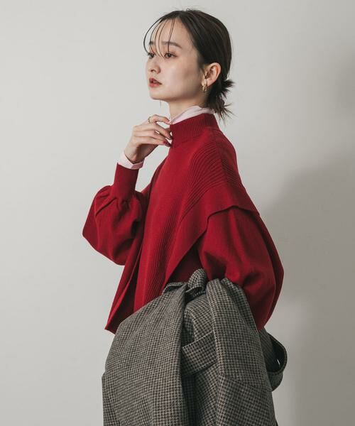 SENSE OF PLACE by URBAN RESEARCH / センスオブプレイス バイ アーバンリサーチ ニット・セーター | 『一部WEB限定カラー』ストレッチショルダータックセーター | 詳細1