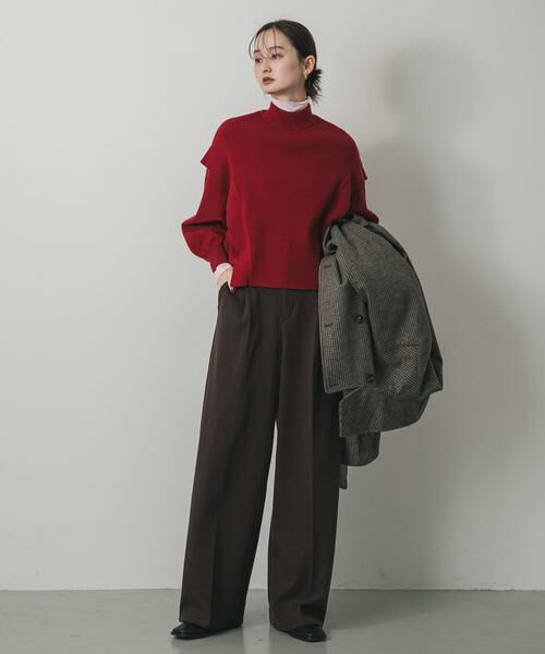 SENSE OF PLACE by URBAN RESEARCH / センスオブプレイス バイ アーバンリサーチ ニット・セーター | 『一部WEB限定カラー』ストレッチショルダータックセーター | 詳細3