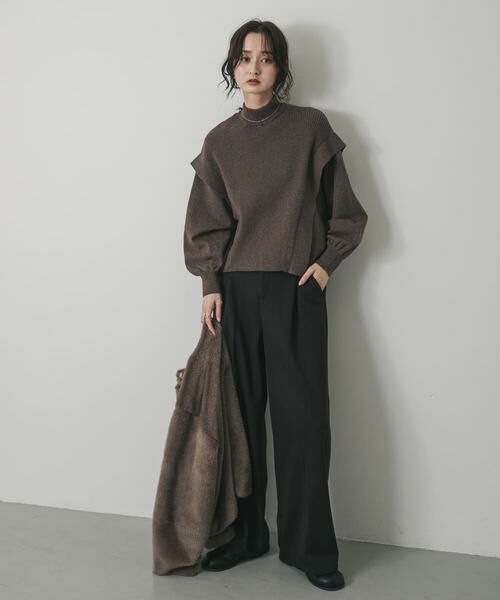 SENSE OF PLACE by URBAN RESEARCH / センスオブプレイス バイ アーバンリサーチ ニット・セーター | 『一部WEB限定カラー』ストレッチショルダータックセーター | 詳細18