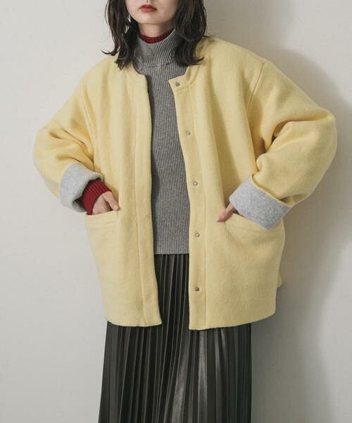 SENSE OF PLACE by URBAN RESEARCH / センスオブプレイス バイ アーバンリサーチ その他アウター | バイカラーニットコート | 詳細1