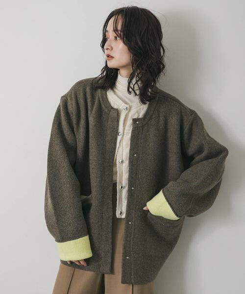 SENSE OF PLACE by URBAN RESEARCH / センスオブプレイス バイ アーバンリサーチ その他アウター | バイカラーニットコート | 詳細9