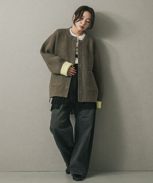 SENSE OF PLACE by URBAN RESEARCH / センスオブプレイス バイ アーバンリサーチ その他アウター | バイカラーニットコート | 詳細13