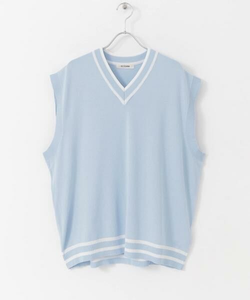 SENSE OF PLACE by URBAN RESEARCH / センスオブプレイス バイ アーバンリサーチ ニット・セーター | 配色カラーサマーニットベスト | 詳細3