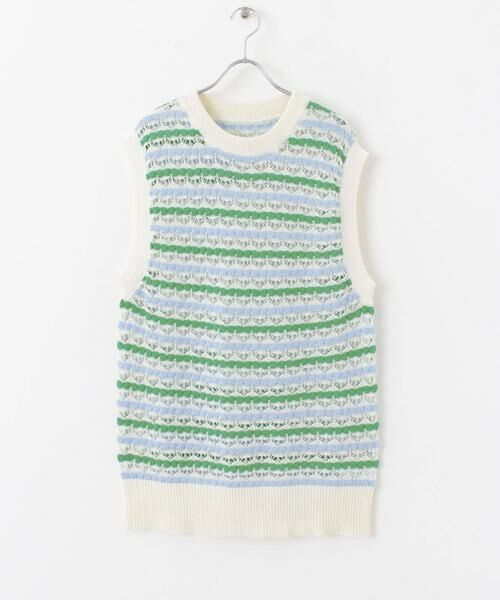 SENSE OF PLACE by URBAN RESEARCH/センスオブプレイス バイ アーバンリサーチ カラフルスカシアミニットベスト グリーン one SENSE OF PLACE by URBAN RESEARCH/センスオブプレイス バイ アーバンリサーチ カラフルスカシアミニットベスト グリーン one