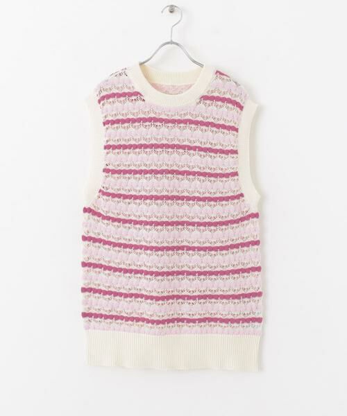 SENSE OF PLACE by URBAN RESEARCH / センスオブプレイス バイ アーバンリサーチ ベスト | カラフルスカシアミニットベスト | 詳細2