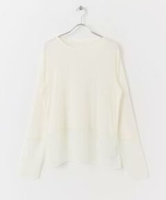 SENSE OF PLACE by URBAN RESEARCH / センスオブプレイス バイ アーバンリサーチ Tシャツ | シアーキリカエ長袖トップス