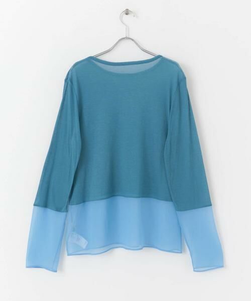 SENSE OF PLACE by URBAN RESEARCH / センスオブプレイス バイ アーバンリサーチ Tシャツ | シアーキリカエ長袖トップス | 詳細2