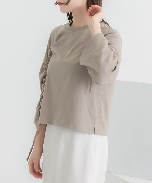 SENSE OF PLACE by URBAN RESEARCH / センスオブプレイス バイ アーバンリサーチ Tシャツ | ギャザースリーブクロップドTシャツ | 詳細1