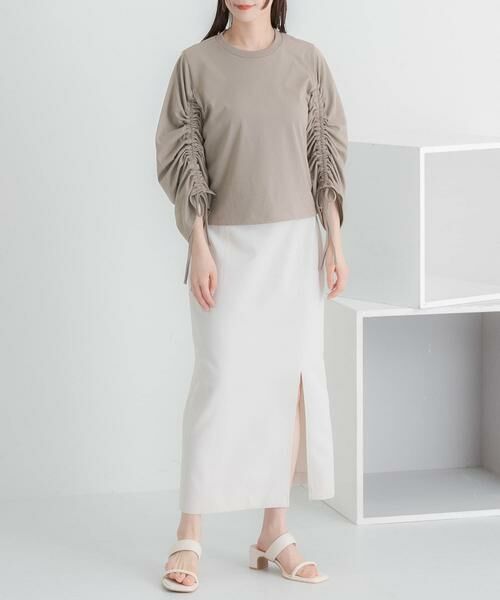 SENSE OF PLACE by URBAN RESEARCH / センスオブプレイス バイ アーバンリサーチ Tシャツ | ギャザースリーブクロップドTシャツ | 詳細3