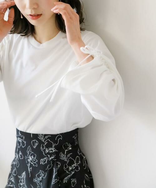 SENSE OF PLACE by URBAN RESEARCH / センスオブプレイス バイ アーバンリサーチ Tシャツ | ギャザースリーブクロップドTシャツ | 詳細15