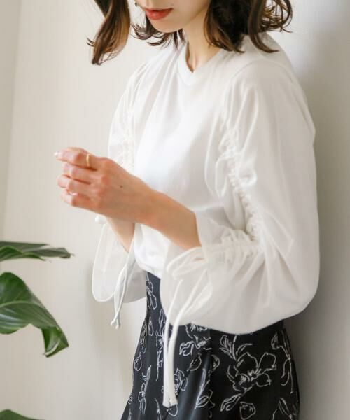 SENSE OF PLACE by URBAN RESEARCH / センスオブプレイス バイ アーバンリサーチ Tシャツ | ギャザースリーブクロップドTシャツ | 詳細16