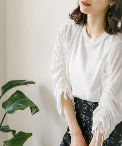 SENSE OF PLACE by URBAN RESEARCH / センスオブプレイス バイ アーバンリサーチ Tシャツ | ギャザースリーブクロップドTシャツ | 詳細17