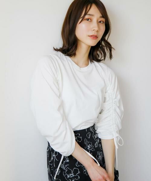 SENSE OF PLACE by URBAN RESEARCH / センスオブプレイス バイ アーバンリサーチ Tシャツ | ギャザースリーブクロップドTシャツ | 詳細18