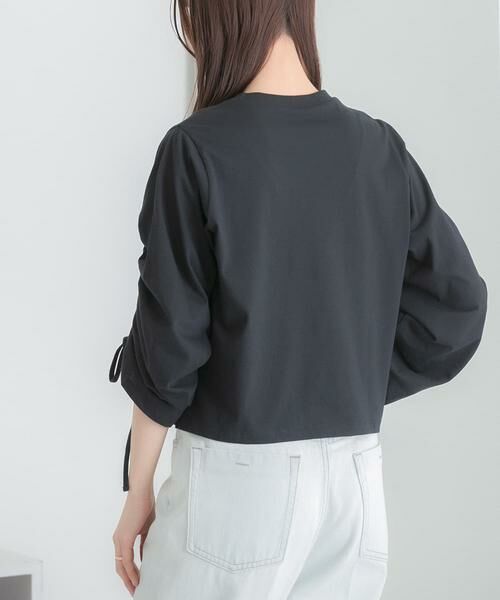 SENSE OF PLACE by URBAN RESEARCH / センスオブプレイス バイ アーバンリサーチ Tシャツ | ギャザースリーブクロップドTシャツ | 詳細25