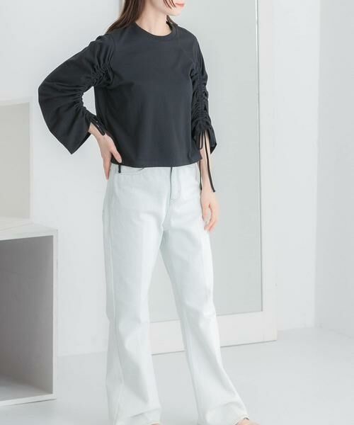 SENSE OF PLACE by URBAN RESEARCH / センスオブプレイス バイ アーバンリサーチ Tシャツ | ギャザースリーブクロップドTシャツ | 詳細29