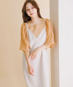 SENSE OF PLACE by URBAN RESEARCH / センスオブプレイス バイ アーバンリサーチ ニット・セーター | シアーボリュームスリーブセーター(5分袖)