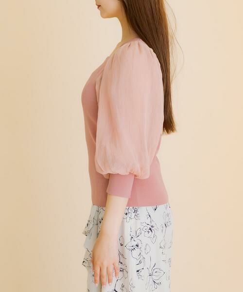 SENSE OF PLACE by URBAN RESEARCH / センスオブプレイス バイ アーバンリサーチ ニット・セーター | シアーボリュームスリーブセーター(5分袖) | 詳細10