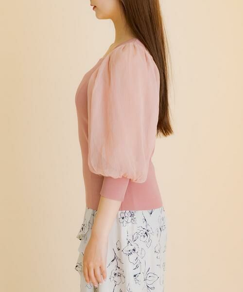 SENSE OF PLACE by URBAN RESEARCH / センスオブプレイス バイ アーバンリサーチ ニット・セーター | シアーボリュームスリーブセーター(5分袖) | 詳細11