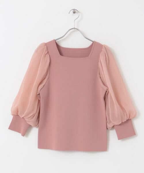 SENSE OF PLACE by URBAN RESEARCH / センスオブプレイス バイ アーバンリサーチ ニット・セーター | シアーボリュームスリーブセーター(5分袖) | 詳細14