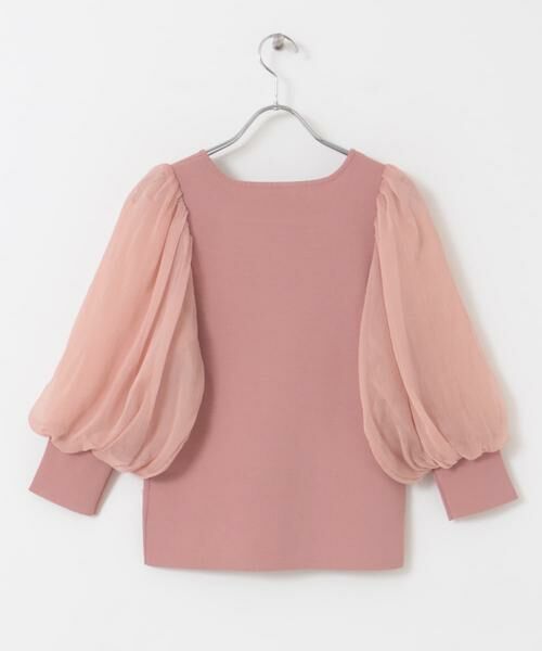 SENSE OF PLACE by URBAN RESEARCH / センスオブプレイス バイ アーバンリサーチ ニット・セーター | シアーボリュームスリーブセーター(5分袖) | 詳細15