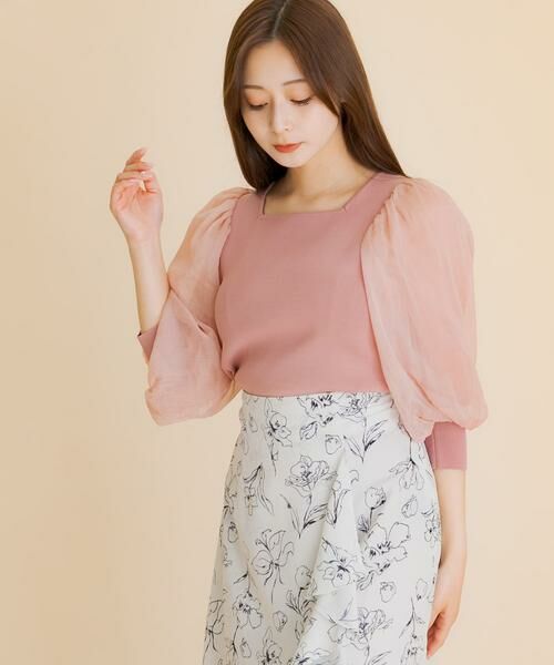 SENSE OF PLACE by URBAN RESEARCH / センスオブプレイス バイ アーバンリサーチ ニット・セーター | シアーボリュームスリーブセーター(5分袖) | 詳細4