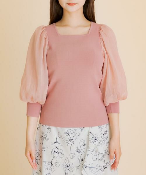 SENSE OF PLACE by URBAN RESEARCH / センスオブプレイス バイ アーバンリサーチ ニット・セーター | シアーボリュームスリーブセーター(5分袖) | 詳細9