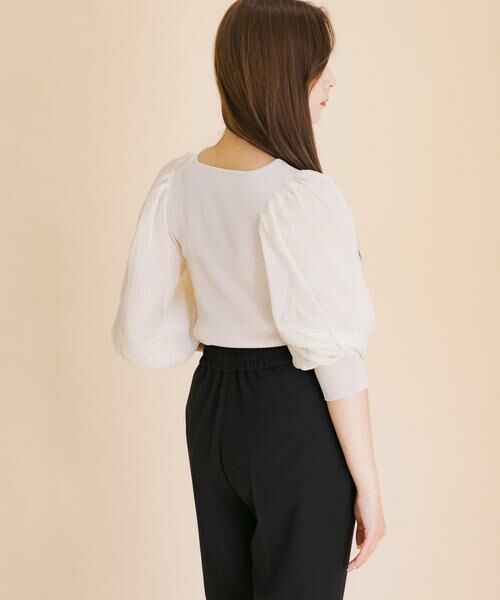 SENSE OF PLACE by URBAN RESEARCH / センスオブプレイス バイ アーバンリサーチ ニット・セーター | シアーボリュームスリーブセーター(5分袖) | 詳細21