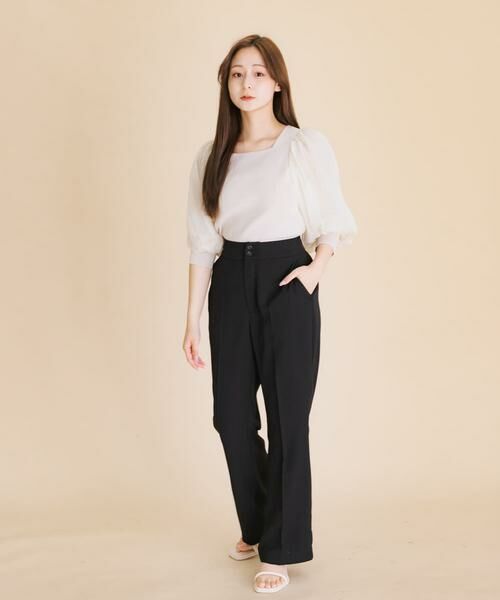 SENSE OF PLACE by URBAN RESEARCH / センスオブプレイス バイ アーバンリサーチ ニット・セーター | シアーボリュームスリーブセーター(5分袖) | 詳細22