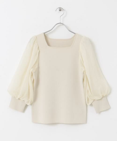 SENSE OF PLACE by URBAN RESEARCH / センスオブプレイス バイ アーバンリサーチ ニット・セーター | シアーボリュームスリーブセーター(5分袖) | 詳細24