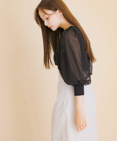 SENSE OF PLACE by URBAN RESEARCH / センスオブプレイス バイ アーバンリサーチ ニット・セーター | シアーボリュームスリーブセーター(5分袖) | 詳細28