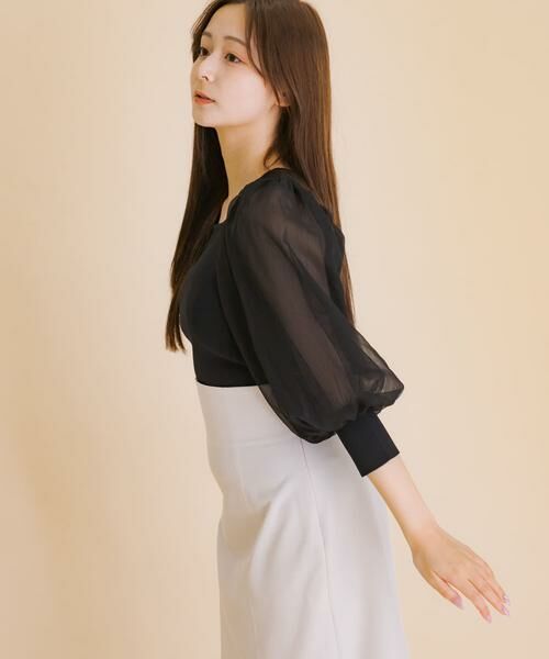 SENSE OF PLACE by URBAN RESEARCH / センスオブプレイス バイ アーバンリサーチ ニット・セーター | シアーボリュームスリーブセーター(5分袖) | 詳細29