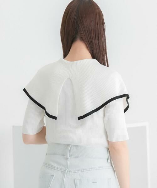 SENSE OF PLACE by URBAN RESEARCH / センスオブプレイス バイ アーバンリサーチ ニット・セーター | ラッフルカラーコンパクトセーター(5分袖) | 詳細8