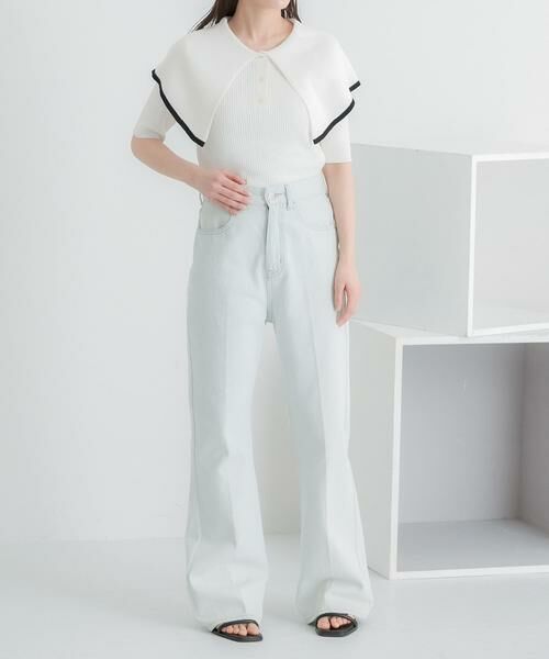 SENSE OF PLACE by URBAN RESEARCH / センスオブプレイス バイ アーバンリサーチ ニット・セーター | ラッフルカラーコンパクトセーター(5分袖) | 詳細9