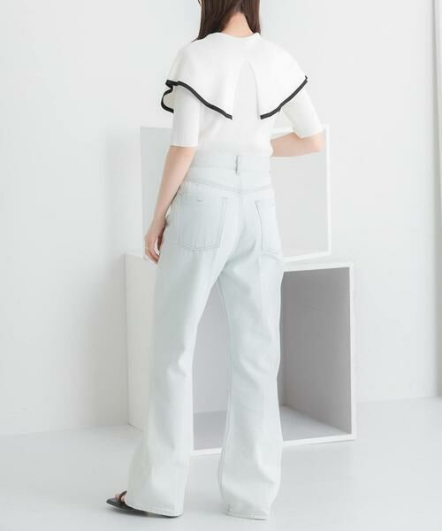 SENSE OF PLACE by URBAN RESEARCH / センスオブプレイス バイ アーバンリサーチ ニット・セーター | ラッフルカラーコンパクトセーター(5分袖) | 詳細11