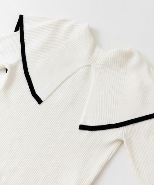 SENSE OF PLACE by URBAN RESEARCH / センスオブプレイス バイ アーバンリサーチ ニット・セーター | ラッフルカラーコンパクトセーター(5分袖) | 詳細13